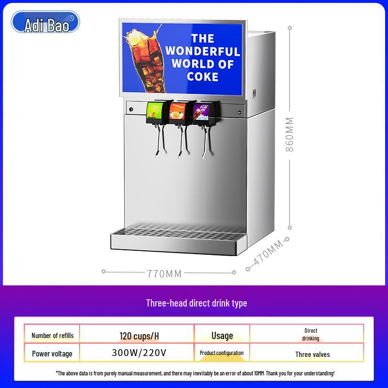 Automatic Self-Service Soda Dispenser: 3-6 Valve for Freshly Mixed Cold Drinks