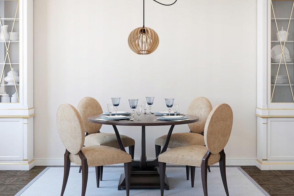 MODERN WOODEN LED CEILING HANGING LAMP