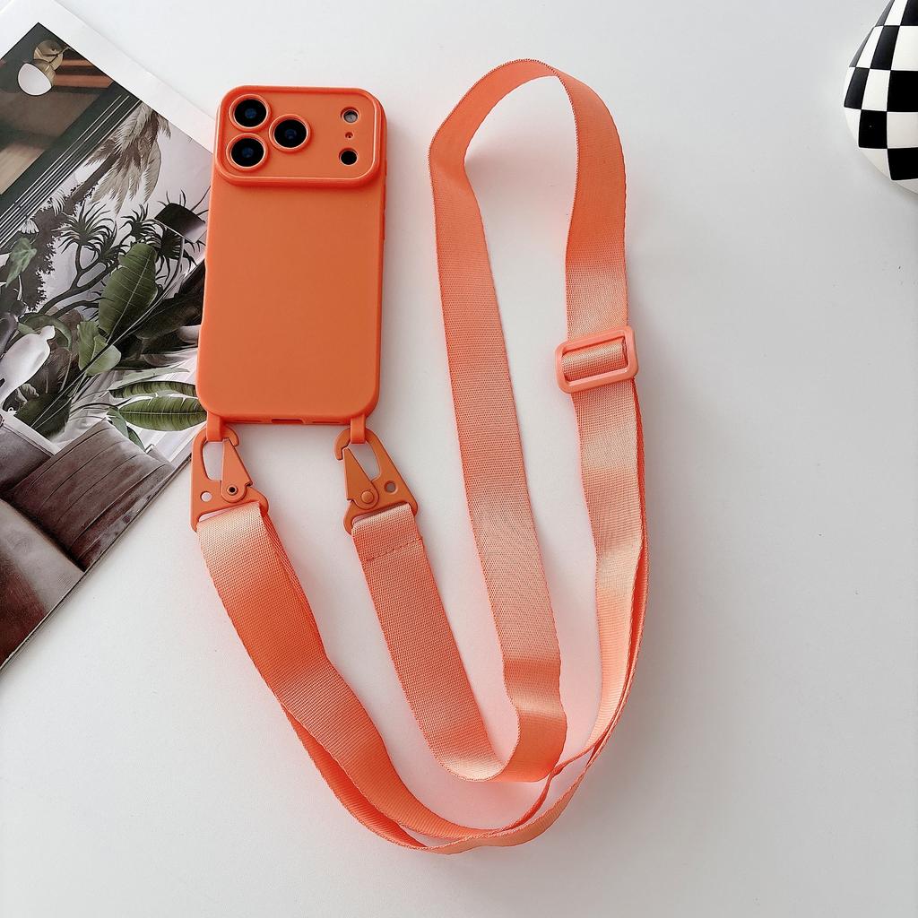 Saldainių spalvos silikoninis telefono dėklas, skirtas IPhone 17 13 12 16 E 15 14 11 Pro Max, su dirželiu per petį, karoliai, minkštas dangtelis