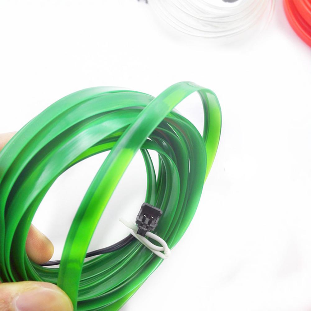 5M Flexible Neon Light Car EL Wire Rope Tube LED Strip Waterproof Party Decor Lamp With 12V Controller