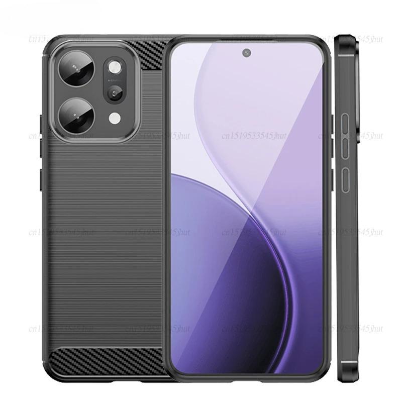 For Oppo Reno 14 Pro Case Anti-knock Soft Silicone Carbon Fiber Back Cover For Oppo Reno 14 Pro Case For Oppo Reno 14 Pro Case