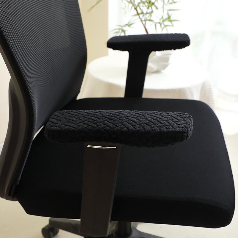 2Pcs Thick Jacquard Office Chair Armrest Covers Washable Rotating Chair Arm Protector Case for Office Gaming Chairs