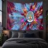 Personalized Tapestry Wall Hanging Manchester City Pattern Art Background Cloth