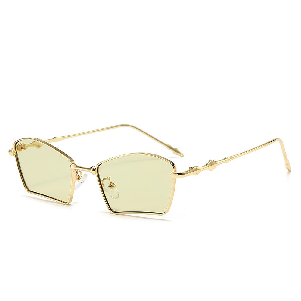 Fashion Fan-Shaped Sunglasses Women'S Metal Frame Glasses Vintage Brand Square Men'S Sunglasses Driving Visor Women'S Glasses