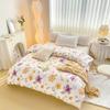 Fresh Flowers Quilt Cover 100% Cotton Zipper Duvet Cover High Quality Skin-friendly Comfortable Bedding for Kids Teens Adults