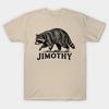 Taille asiatique Coton Unisexe T-shirt Imprimé T-shirt Jimothy-Raccoon T-shirt Impression sans découpe Coupe Regular