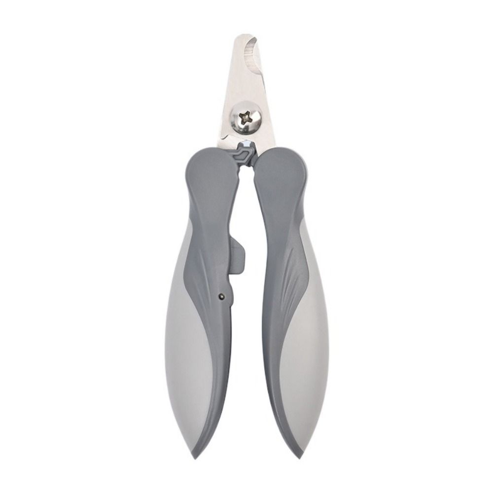 

Professional Cat Nail Clippers Non-slip Handle Cat Toe Claw Trimmer Pet Nail Cutter for Cleaning L серый