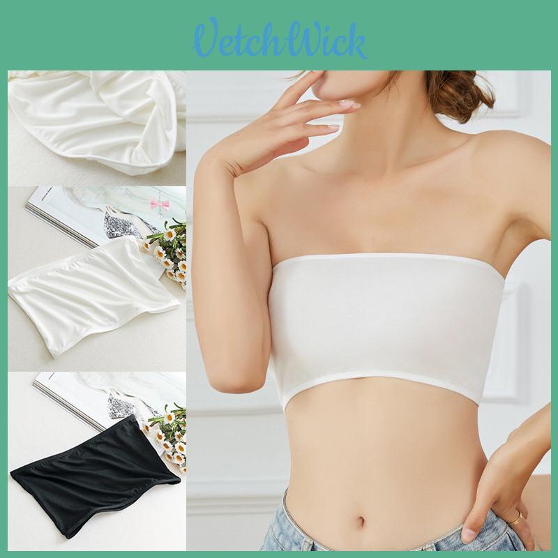 Reggiseno Sportivo Bandeau Senza Spalline Senza Cuciture Comfort Assoluto In Elegante Bianco e Nero