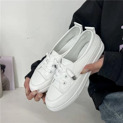 Niedrige Plateau-Sneakers für Damen, Schuhe, Damen, Pu-Leder, Wander-Sneakers, Loafer, weiß, flach, zum Reinschlüpfen, vulkanisierte Freizeitschuhe 2024