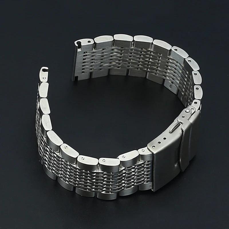 18 20 22 24mm Stainless Steel Watch Band For Samsung Galaxy Watch 7 6 5 40mm 44MM Straps For Huawei Gt5 Pro 42 46mm GT3 Bracelet