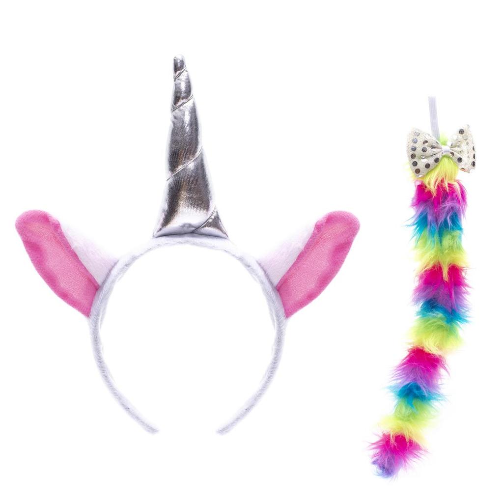 Unicorn Headband Rainbow Tail Fairy Tale Set
