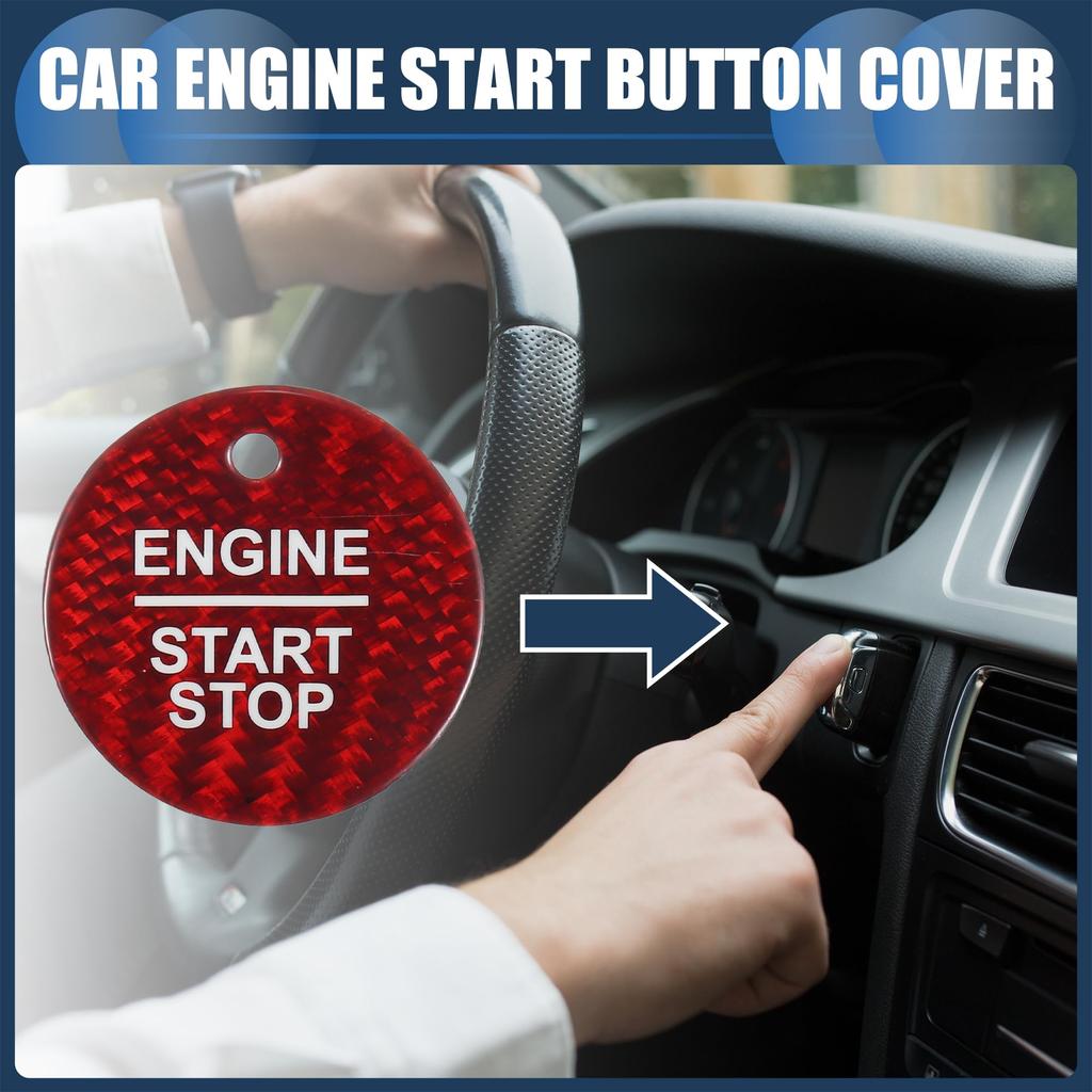 INFINAUTO Engine Start Stop Button Cover Compatible with Ford F-150