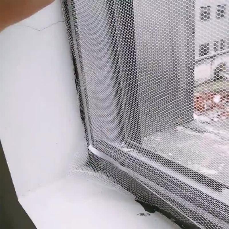 Adjustable Customizable DIY Insect Netting For Window Easy Install Ventilation Mesh Screen 6Pack with Adhesive Tape Roll