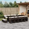 VidaXL 15-Piece Garden Dining Set with Cushions, Table and Folding Back Chairs, Outdoor Patio Furniture 3211173