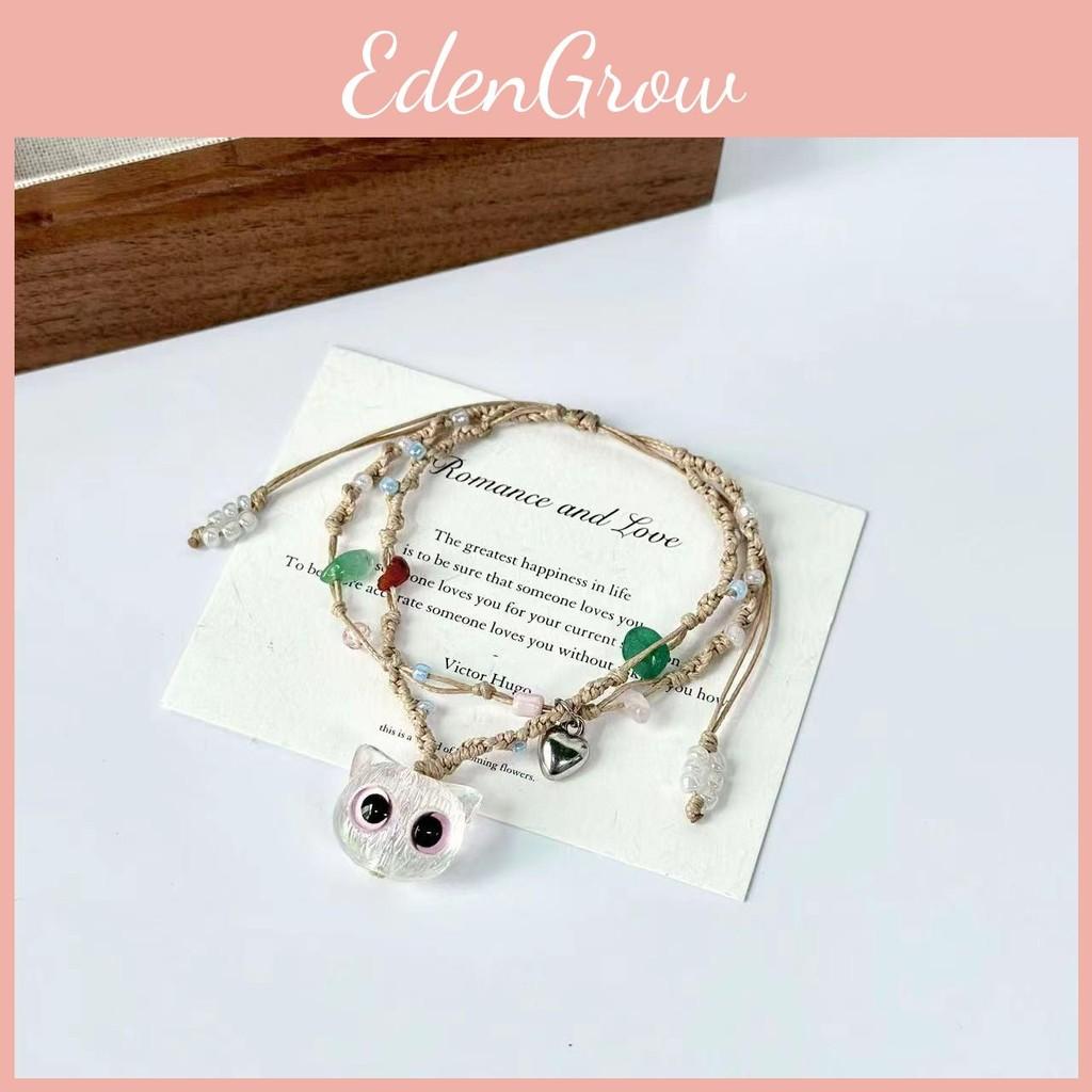Charming And Fresh Cat Pattern Woven Bracelet For Women Gift And Wear Casual