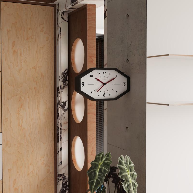 Minimalist Double Sided Wall Clock Living Room Corner Wall Watch Bedroom Silence Clocks Entrance Hall Decorative Accessories