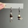 Asymmetric Handmade Geometric Candy Beads Ins Drop Earrings Women  Dopamine Colorful Metal Earrings Gift