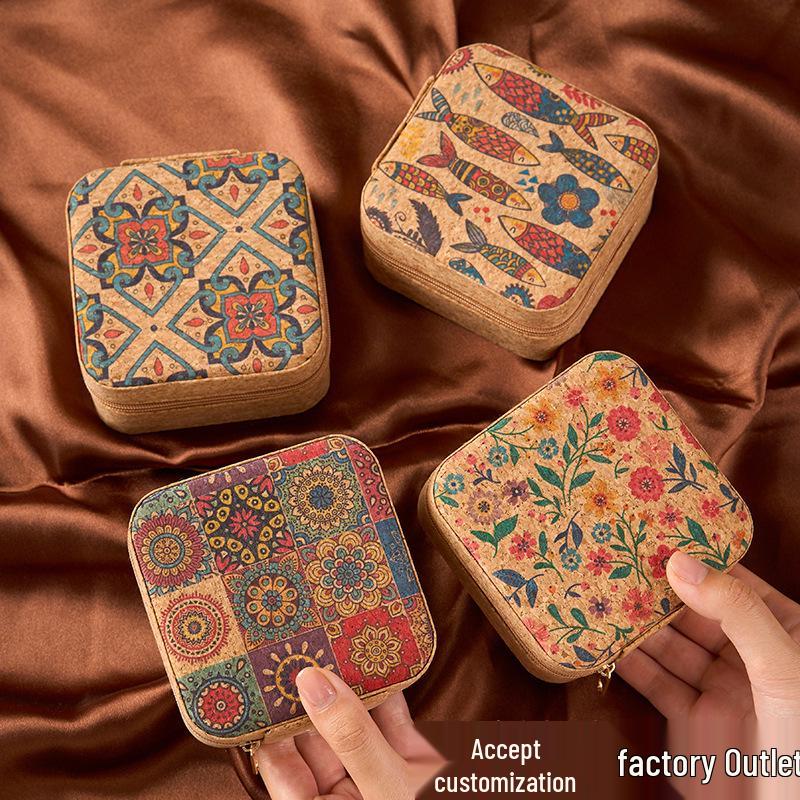 Retro-Style Faux PU Leather Sewing Box with Needle and Thread Set - Portable Household Essential Kit