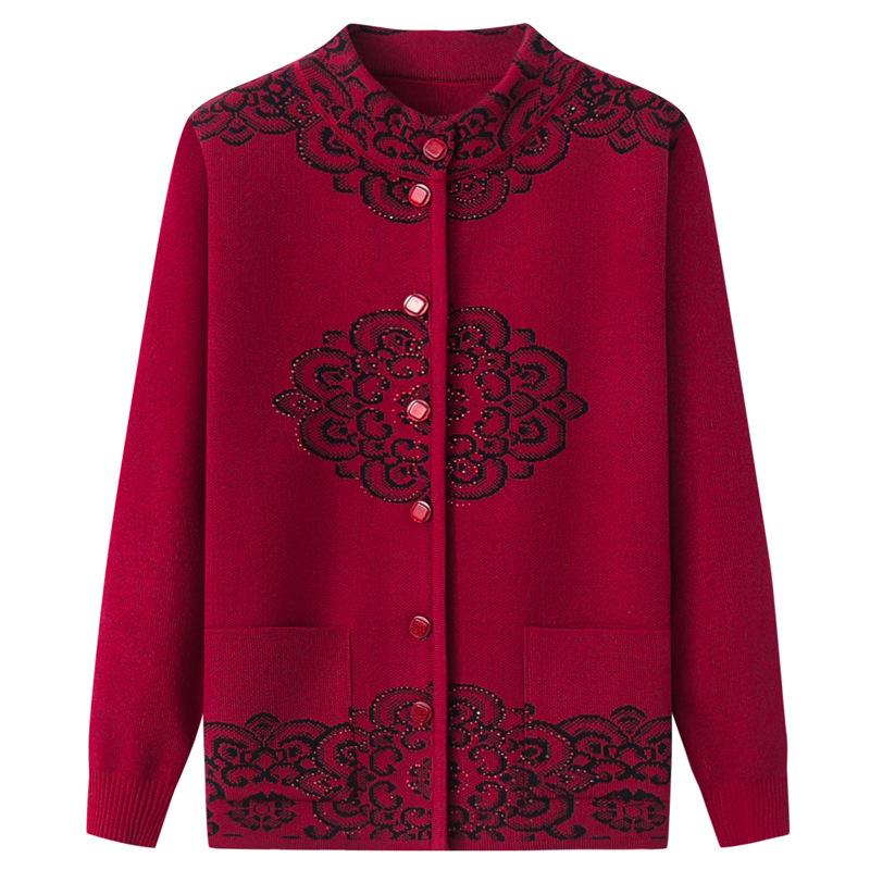 Babiččin pletený kardigan: Útulný sametový svetr na jaro, podzim a zimu