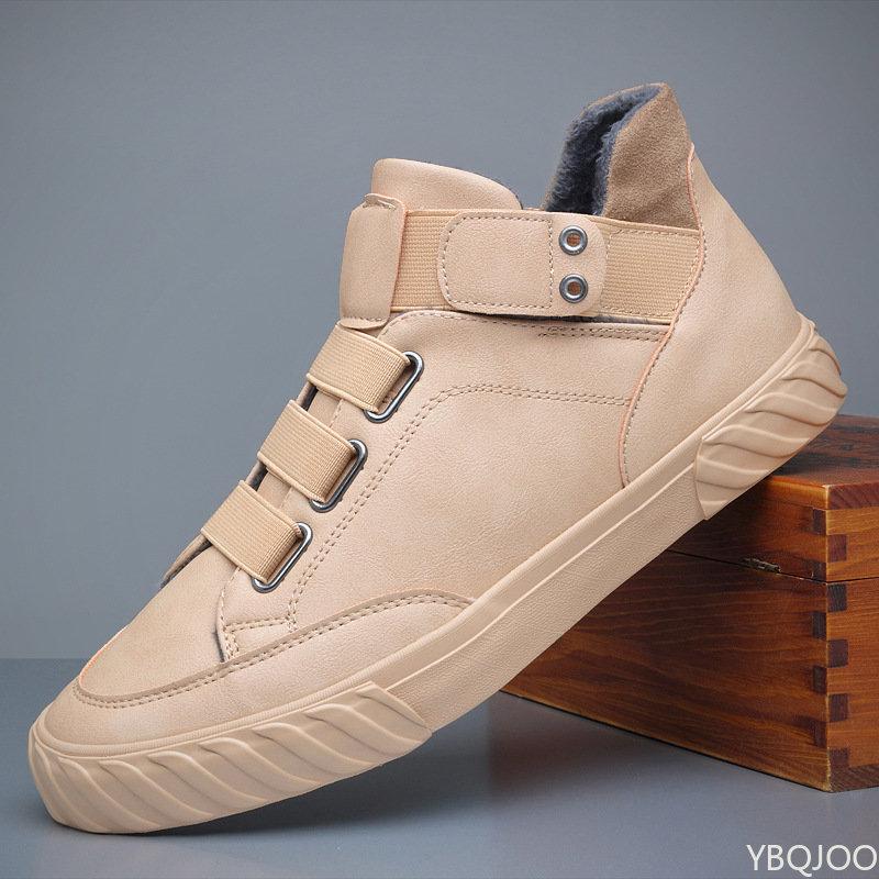 New Men's Fashion Shoes Black High Top Casual Shoes Men Wear-resisting Loafers Designer Leisure Vulcanized Shoes 2024