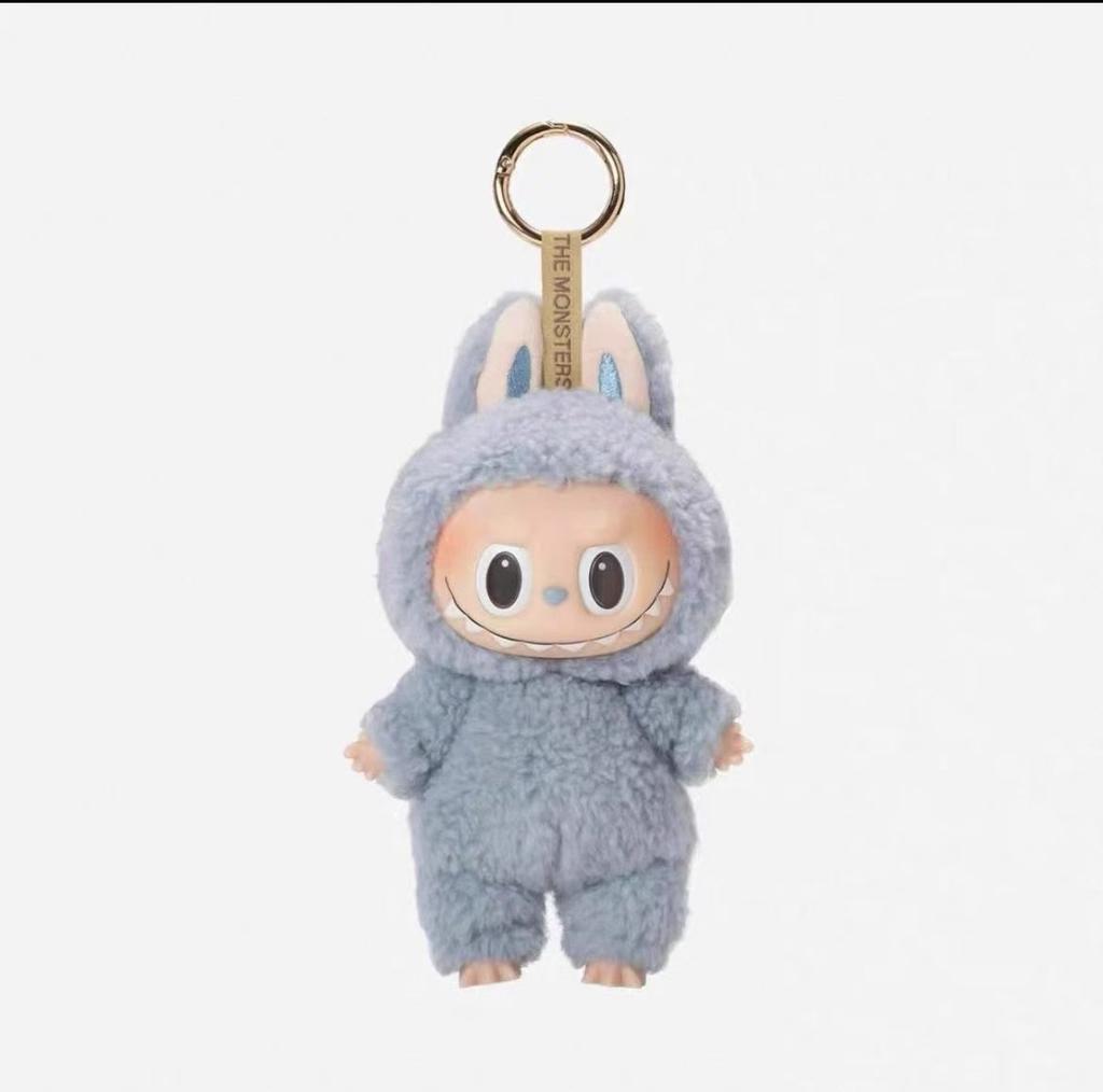 Mini carino Labubu The Monsters Dolls Cardiac Macarone Kawai Guess Bag Figure Model Bag Portachiavi Decor Replica per regalo di Natale