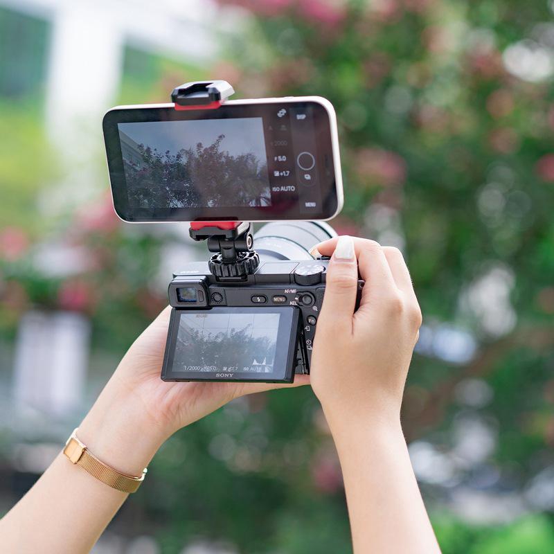 Supporto Doppia Slitta ST-06S per DSLR: Riprese Orizzontali/Verticali e Trasmissione in Diretta