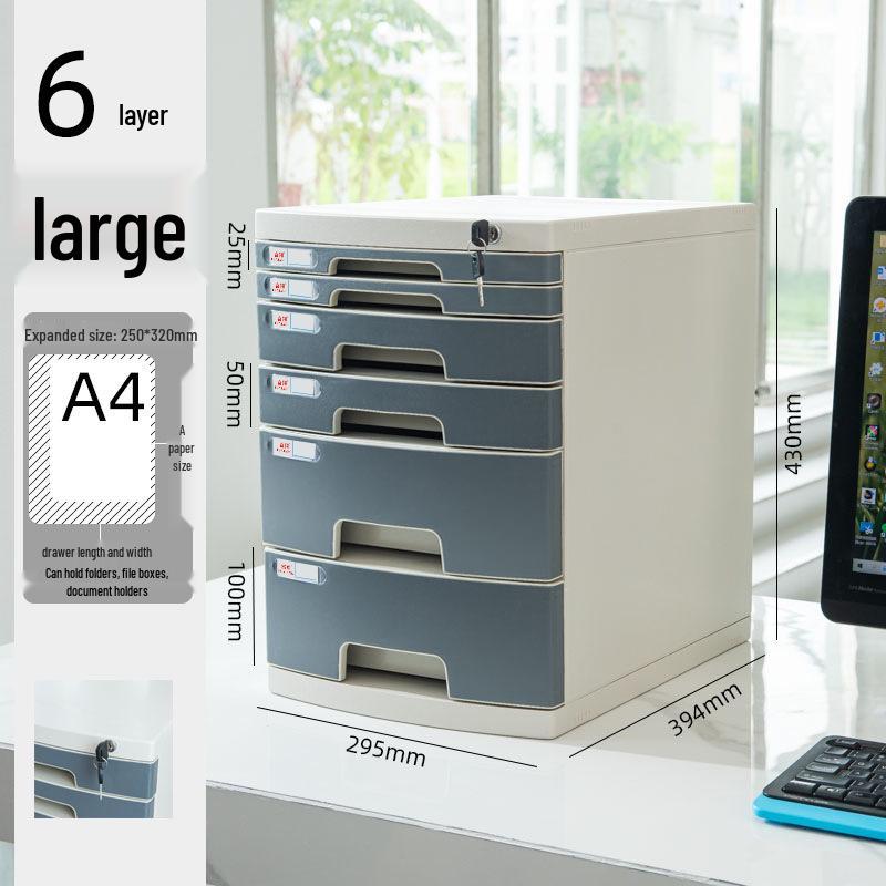 

Запираемый многоярусный настольный шкаф для хранения документов формата A4 и ящик для хранения