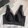Underwear women's big breasts show small beautiful back ultra-thin new popular sleep bra cover seamless no steel ring rabbit ears