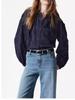 French Embroidered Women's Long Sleeve Cotton Blouse - High-End Autumn Collection