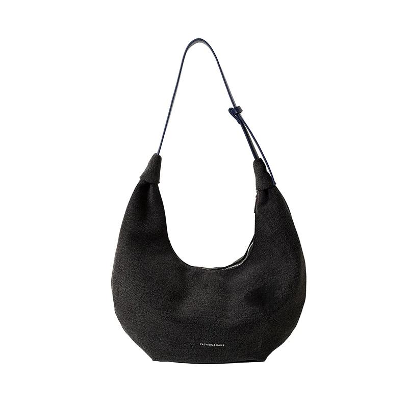 

Сумка через плечо в ковбойском стиле на молнии для женщин, однотонная, простая, повседневная, сумка на плечо, мягкая, универсальная, маятниковая сумка, новый продукт