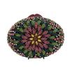Colorful Rhinestone Women Evening Clutches Bags Green/Black/Pink  Flower Clutch Purse Luxury Diamond  Wedding Bridal Bag Stones