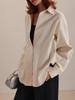 Women's Long Sleeve Washed Corduroy Blouse - Drop/Regular Shoulder, 100% Cotton, Slim Fit, for Spring, Autumn, Winter.