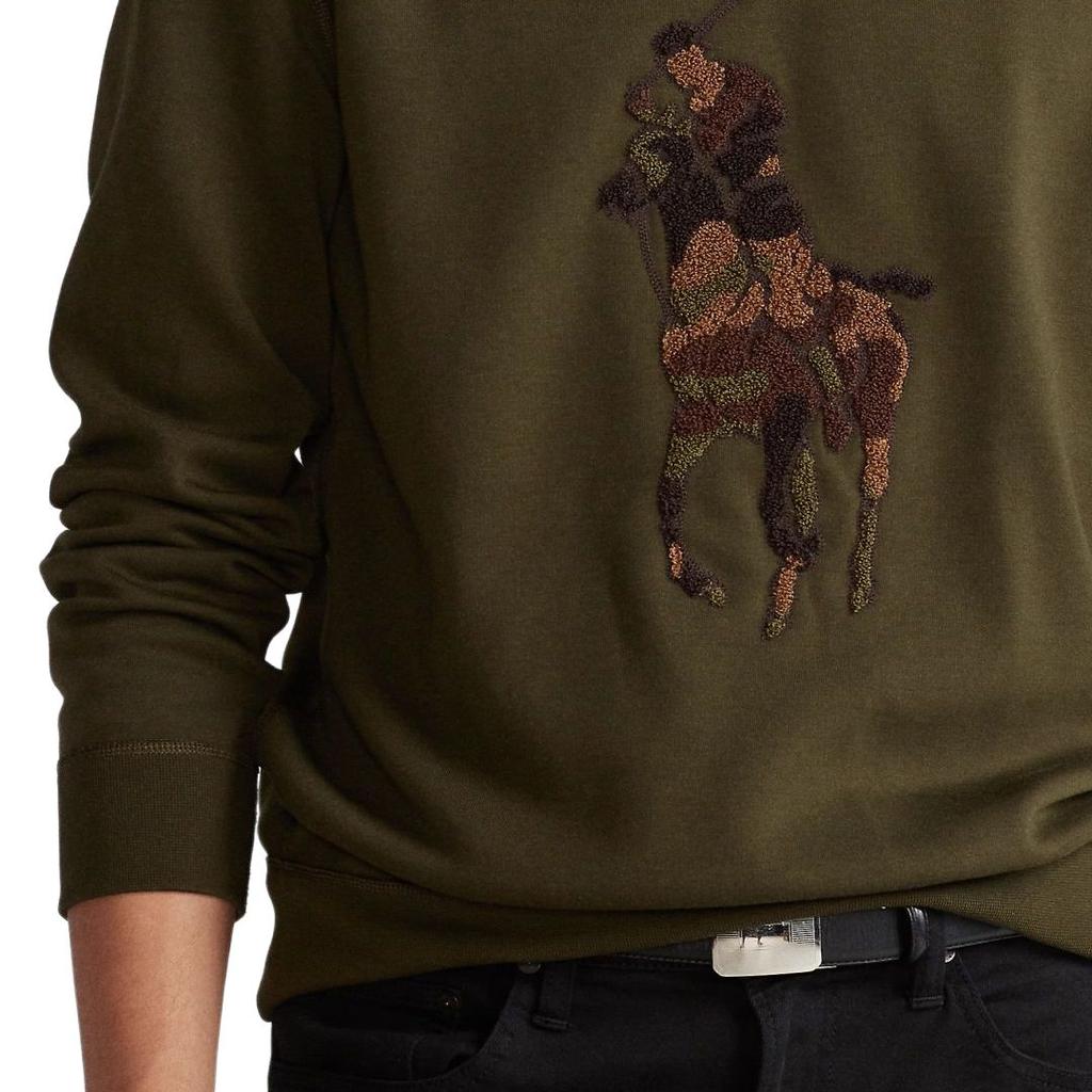 Polo Ralph Lauren Stor Hästlogotyp Flockad Vändbar Stickad Rundhalsad Sweatshirt Herr sweatshirt 710766862-019