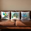 Watercolor Sea Turtle Cushion Cover Soft Reversible  Durable Pillow Cover  MultiScene Use for Home  Car Daily Comfort