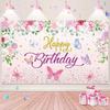 Gentle Flower Blossom Butterfly Theme Decorative Tapestry Baby Banquet Dreamy Sweet Atmosphere Background Cloth
