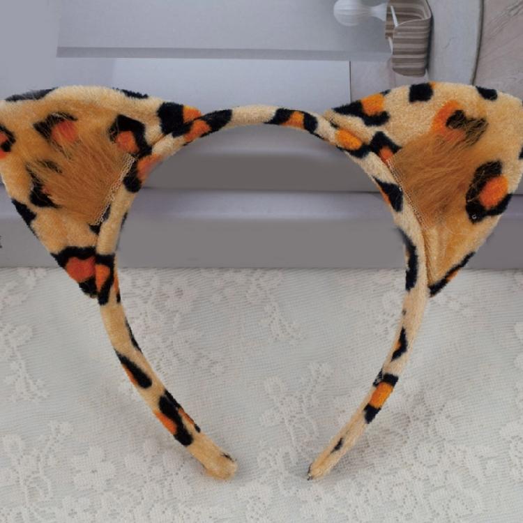 Kinder Tierkostüm Leopard Ohren Stirnbänder Fliege, Schwanz, Schnauze Handschuh 1/3/4/5 Stück