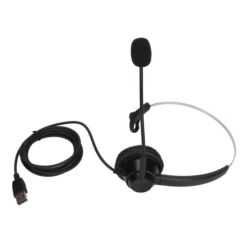 H360DUSB Single Ear Business Headset Black Noise Reduction USB Business Headset for USB Interface
