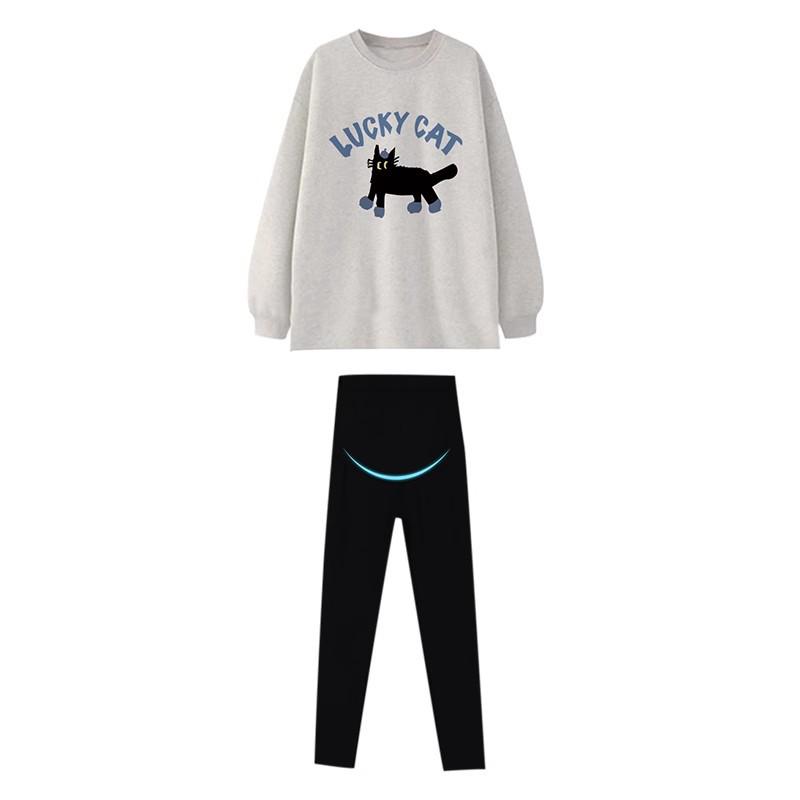 Trendy Maternity Sweatshirts - Loose, Stylish, Belly-Covering Wear for Moms, Autumn/Spring 2025.