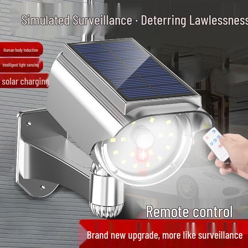 2025 Solar Surveillance Light with Voice Prompt and Auto Sensing for Outdoor Use