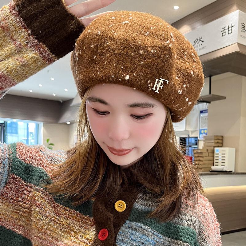 Women's Warm Wool Beret for Large Heads