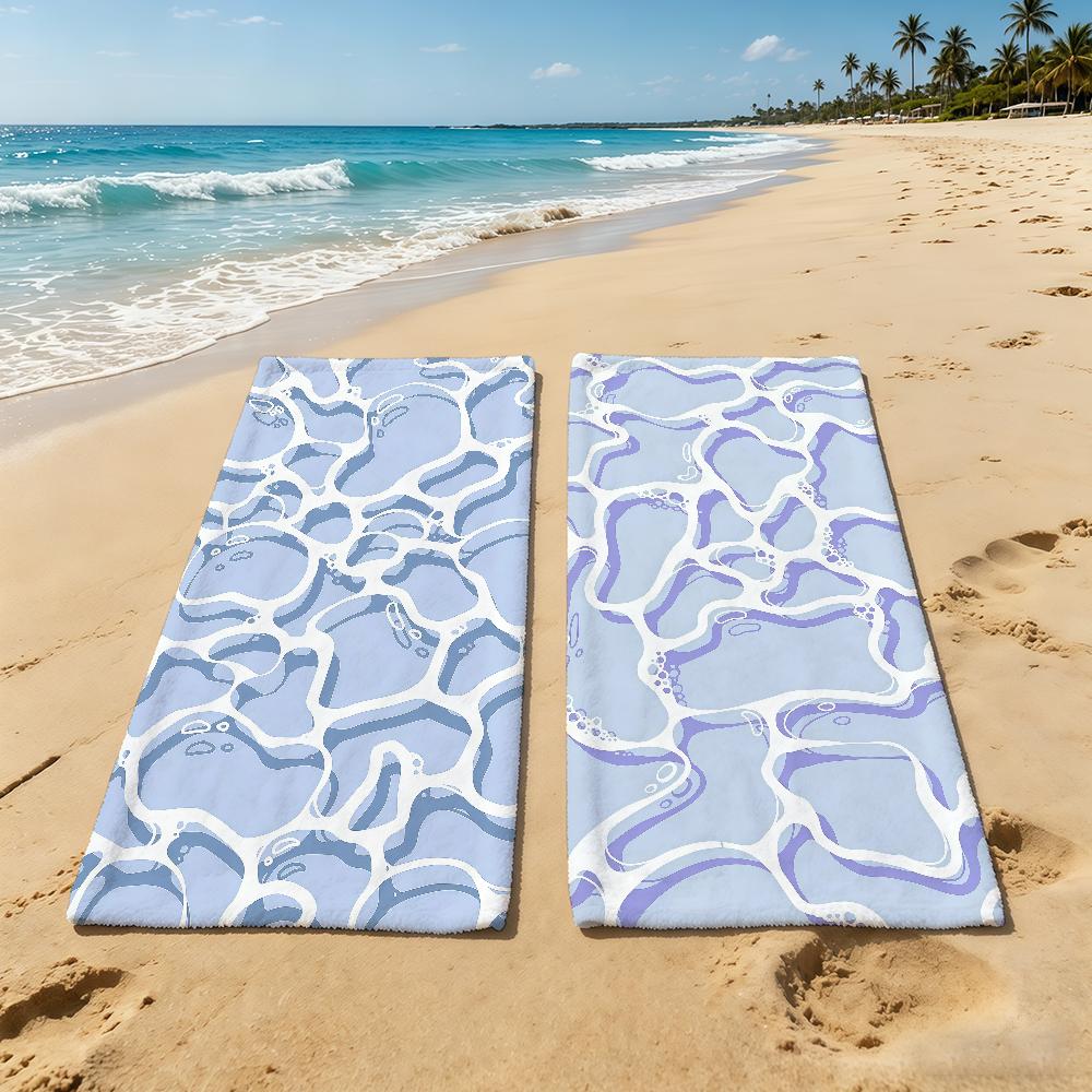 Towel Art For Fashion Wave Outdoor Camping Bubble Beach Towel Super Absorbent Quick-Drying Summer Towel