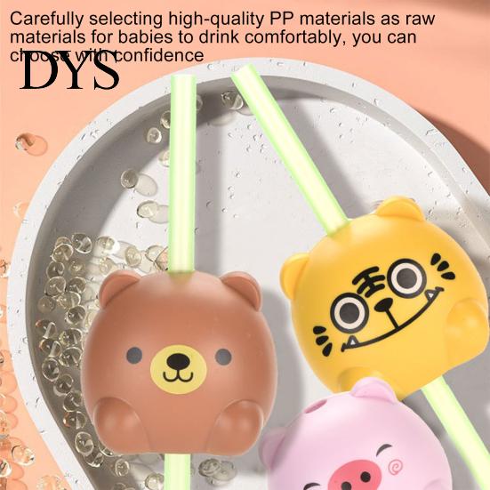 Cartoon Animal Straw 1 Set Sound for Kids Cute Topper Baby Bottle Funny Party Favors Reusable Fun Drinking Straws That Make Sounds Birthday Water