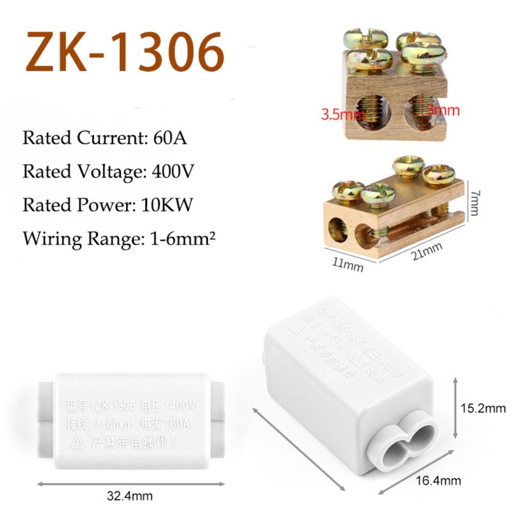New Conductor Brass High Power Splitter Large Current Universal Quick Terminal Block Fast Connector Electrical
