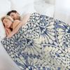 Motif Blue and White Pattern Throw Blanket Sofa Throw Decorative Sofa Warm for Winter for Sofa Blankets