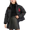 MLB Embroidered Heart Long Sleeve Puffer Jacket Unisex outerwear Black 3FDJH0126-50BKS