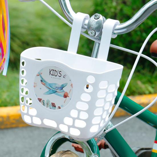 Bike Basket Hollow Out Thickened Hook Mounted DIY Sticker Stable Replacement Plastic Universal