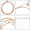 6Pcs Folk Guitar Steel Core Strings Classical Strings Perfect Intonation