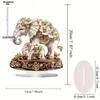 2D Flat Acrylic Elephant Decoration, Suitable for Indoor and Outdoor Decoration - No Batteries/electricity Required, Perfe