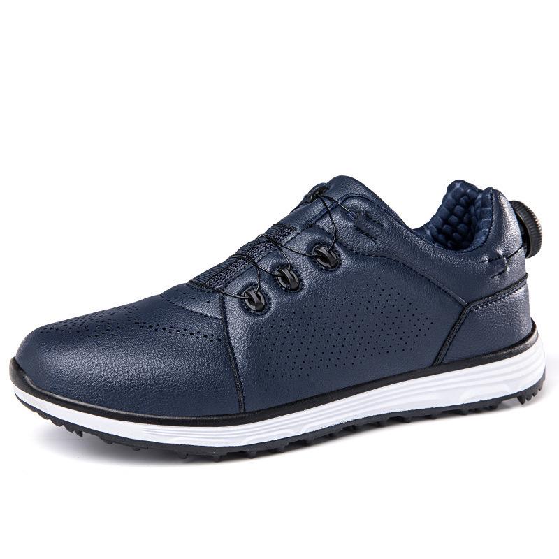 

F798 Golf Shoes with Knob Buckle for Men and Women 44 темно-синий