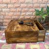 Wooden Central Side Desk Drawer Coffee Table | Indian Bedside Nightstand Bedroom Furniture | Solid Wood with Hidden Storage | Center table